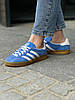 Кроссовки женские Adidas Gazelle Indoor Blue Fusion Gum / HQ8717, фото 4