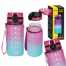 Пляшка для води спортивна 4FIZJO 500 мл 4FJ0628 Pink/Sky Blue orig3297