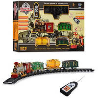 Детская железная дорога 0622 Игрушечный поезд грузовой с рельсами на радиоуправлении
