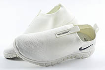 Кросівки без шнурків жіночі Nike Free Run молочні, фото 5