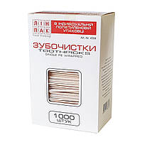 Зубочистки деревянные в индивидуальной ПЕТ-упаковке (1000 шт./уп.) Linpac-4594
