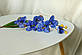 Гілка орхідеї сатинова | В=78 см| Колір - блакитний |Виробник - Польща| Упаковка - 12шт, фото 2