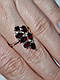 Каблучка срібна 925 натуральний гранат. Р-18, фото 4