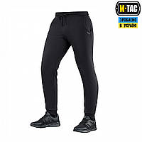 Спортивные штаны M-TAC COTTON CLASSIC BLACK,тактические комфортные эластичные черные брюки для военных ВСУ