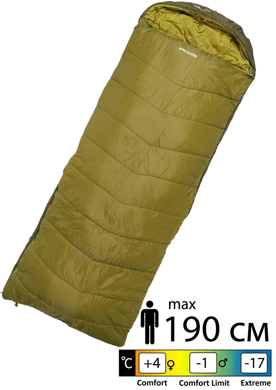 Спальний мішок-ковдра Pinguin Blizzard PFM 190, Left Zip (Khaki)