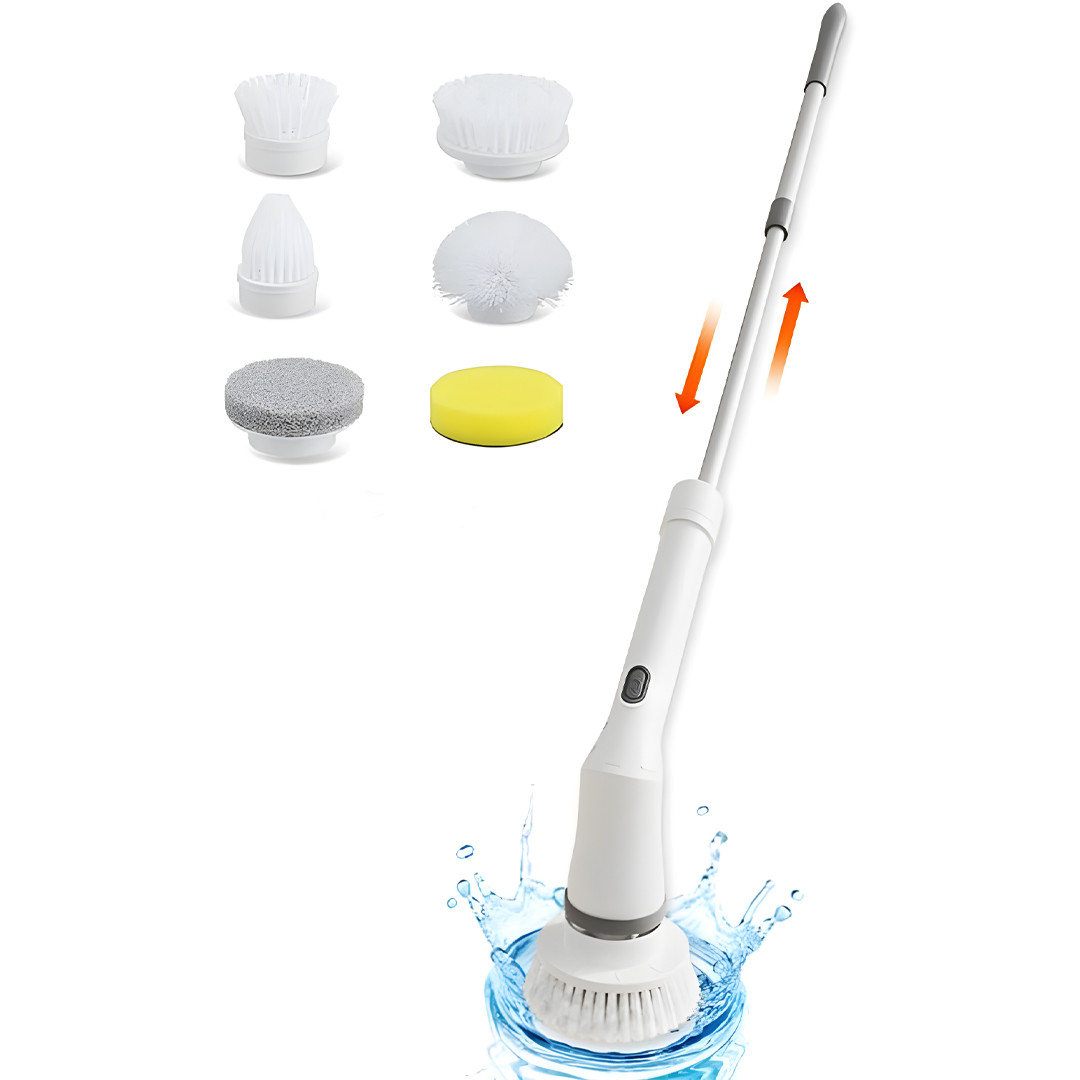 Бездротова електрична щітка для прибирання з насадками Cleaning Brush AND849 Універсальна щітка для прибирання, фото 1