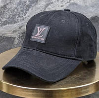 Louis Vuitton Lux черная кепка бейсболка лого вышивка коттон модная Луи Витон 008