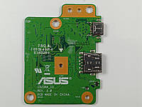 Плата разъема USB, USB-C C523NA_IO, 69N163D10A01-01 для ноутбука Asus Chromebook C423N Z1400CN-EB0420 -