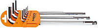 Neo Tools 09-515 Ключи шестигранные, 1.5-10 мм, набор 9 шт.