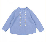 Сорочка вишиванка дитяча 92 Бембі РБ171/400, льон блакитний