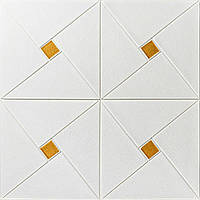 Самоклеющаяся 3D панель золотые квадраты 700x700x6,5мм (373) SW-00001354 LIKE