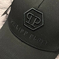 Philipp Plein черная кепка бейсболка лого вышивка коттон модная Филипп Плейн