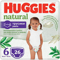 Подгузники Huggies Natural Pants Mega 6 (від 15 кг) 26 шт (5029053549613) h