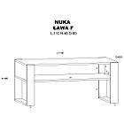 Журнальний столик NUKA F 110 см. дуб артисан/чорний мат BIM Meble, фото 5
