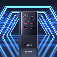 Зарядное устройство для BASEUS GaN PowerCombo Tower Digital PowerStrip 3AC+2U+2C 35W Black (E00023606113-00)