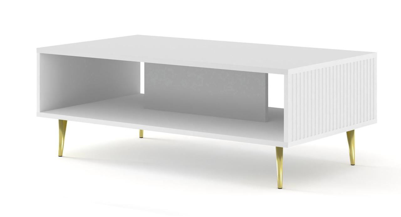 Журнальний столик Ravena B 90x60 білий матовий/золотий BIM Meble