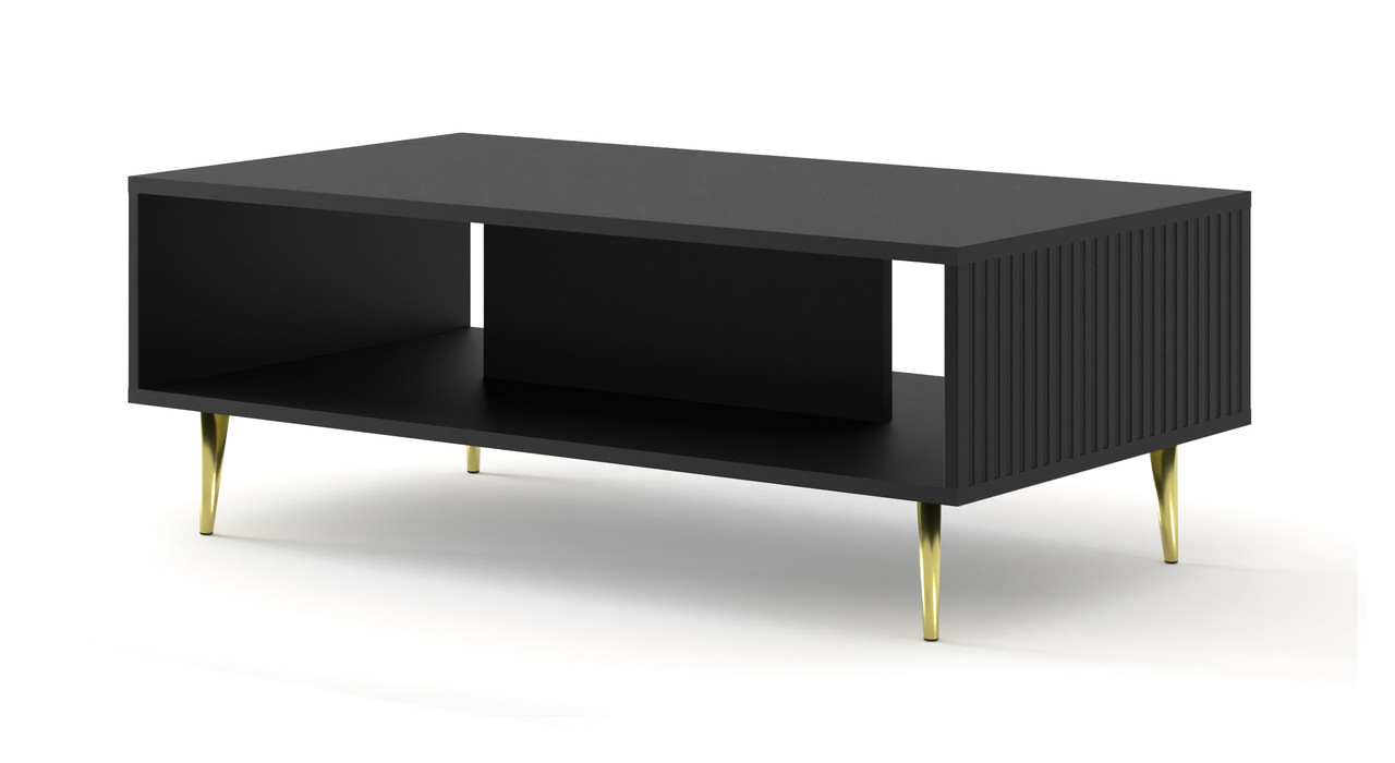 Журнальний столик Ravena B 90x60 чорний матовий/золотий BIM Meble