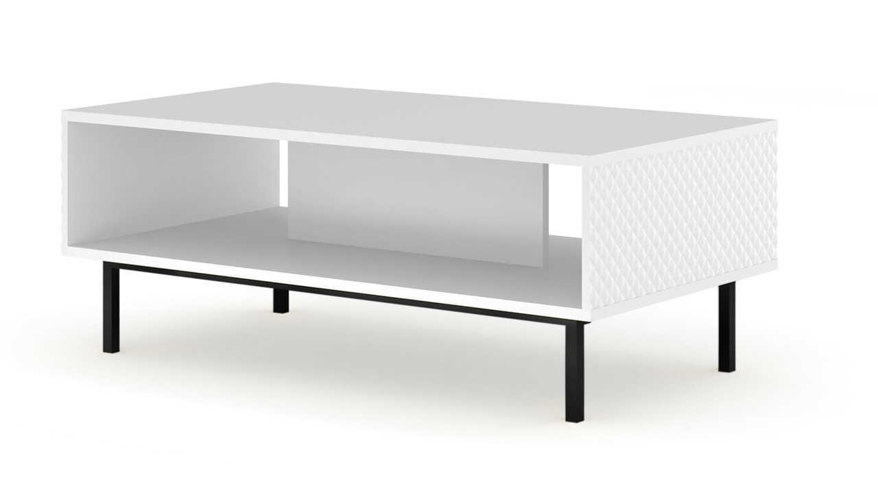 Журнальний столик Ravena C 90x60 білий глянець/чорний BIM Meble