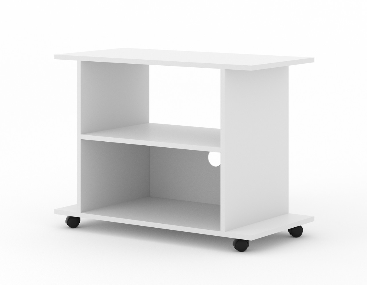 Журнальний столик на коліщатках-тумба під ТВ YOGI білий мат BIM Meble, фото 1