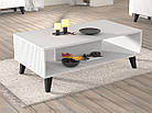Журнальний столик Ravena PB 90x60 білий матовий/чорний BIM Meble, фото 3
