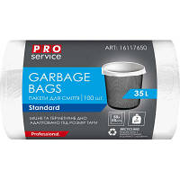 Пакеты для мусора PRO service Standard HD Белые 35 л 100 шт. (4823071640595) h