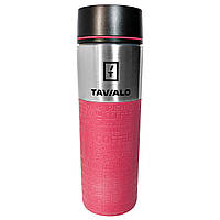 Термочашка 420 мл розовая, термокружка Tavialo pink