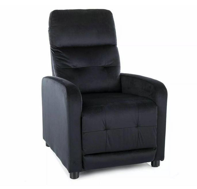 Крісло реклайнер Otus Velvet механічне оббивка велюрова тканина (SignalTM) Bluvel 19