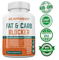 Блокатор жирів та вуглеводів, KRK Supplements - Fat and Carb Blocker, 90 капсул (B00CQM3M78)