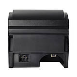 Принтер етикеток Xprinter XP-360B і чеків USB до 80мм, чорний, фото 3