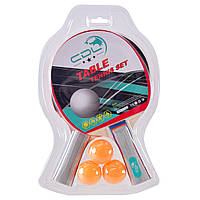 Теннис настольный ТТ2307 (50шт) 2 ракетки, 3 мячика, в слюде