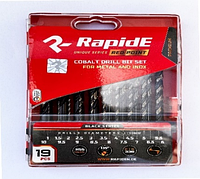 Набор сверл по металлу Rapide HSS PRO 19шт Sprint Series (от 1 до 10 с шагом 0.5)