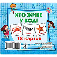 Развивающие карточки для детей Кто в воде живет Jumbi J802у, 18 картинок, Land of Toys