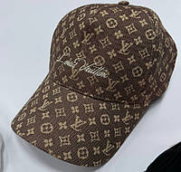 Louis Vuitton Lux коричневая кепка бейсболка лого вышивка коттон модная Луи Витон KL106