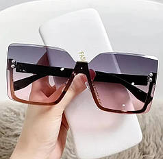 Вінтажні сонцезахисні окуляри Grey-Pink sun glasses 8819