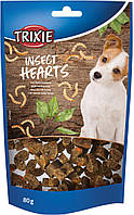 Лакомство для собак TRIXIE "Insect Hearts"д/собак с пищевой аллергией (муч.черви), 80гр