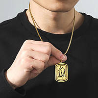 Золотой кулон с цепочкой "Аллах" Мусульманское ожерелье