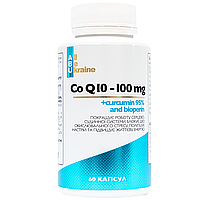 Комплекс CoQ10 with curcumin 95% and bioperine ABU Коэнзим Q10, куркумин и биоперин, 100 капсул