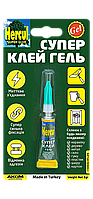 Супер клей гель цианокрилатный Hercul super glue Gel 3 гр