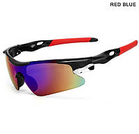 Мужские солнцезащитные очки спортивные Red Blue для спорта