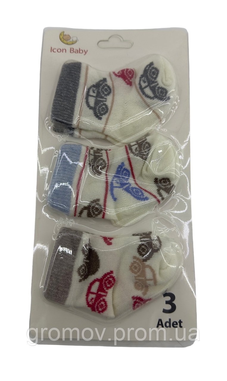 Дитячі шкарпетки 0 до 3 місяців для дівчинки Туреччина на новонародженому набір різні кольори (НД82), фото 1