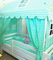Шатер на дитяче ліжко М'ятні зірки