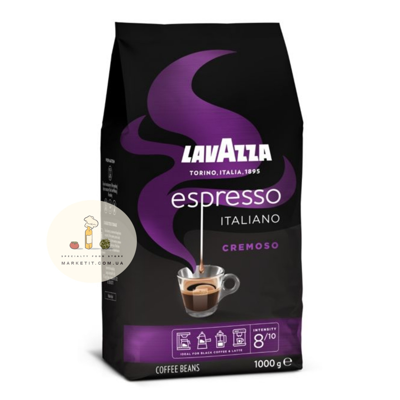 Кава зернова Lavazza Espresso Italiano Cremoso, 1 кг.