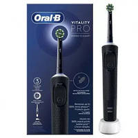 Электрическая зубная щетка Oral-B Vitality PRO Protect X Clean Cross Action D103-413-3-Black черная хорошее