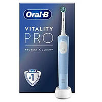 Электрическая зубная щетка Oral-B Vitality PRO Protect X Clean Cross Action D103-413-3-Blue голубая хорошее