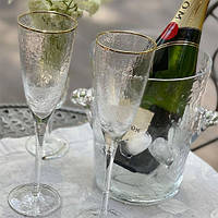 Флюте бокал для шампанского и игристого вина 280 мл серебро