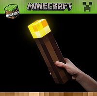 Светильник Факел Minecraft Майнкрафт жёлтый свет