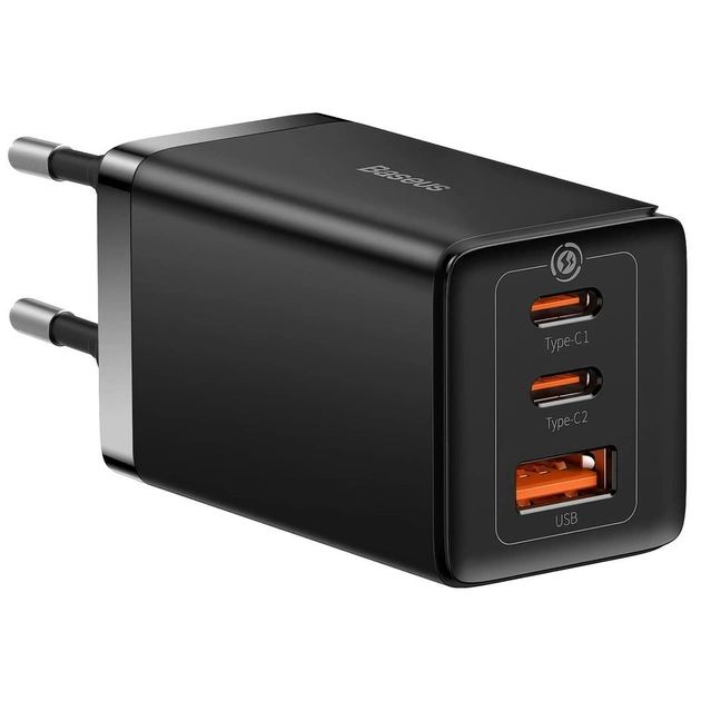 Мережевий зарядний пристрій Baseus GaN5 Pro Fast Charger 2C+65W+Cable Type-C toType-C 100W 1m Black