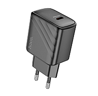 Мережевий зарядний пристрій HOCO CS21A Rich single port QC3.0 charger(EU) 18W Black