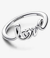 Каблучка Пандора "Рукописне кохання" Love, Срібна каблучка, кольцо, кільце Pandora, 925 проба
