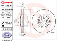 Тормозной диск PEUGEOT RIFTER / OPEL COMBO (K9) / CITROEN C5 (RW_) 2004-2021 г.